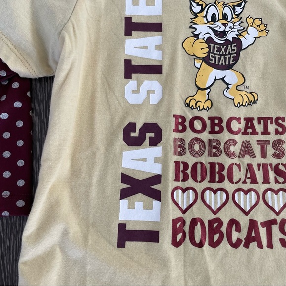 New Texas State Bobcats Girls Long Sleeve Top Size 3T - Picture 7 of 9